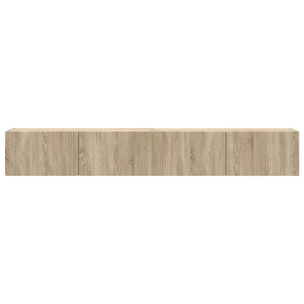 TV-Wandschrank 2 stk. Sonoma Holzwerkstoff