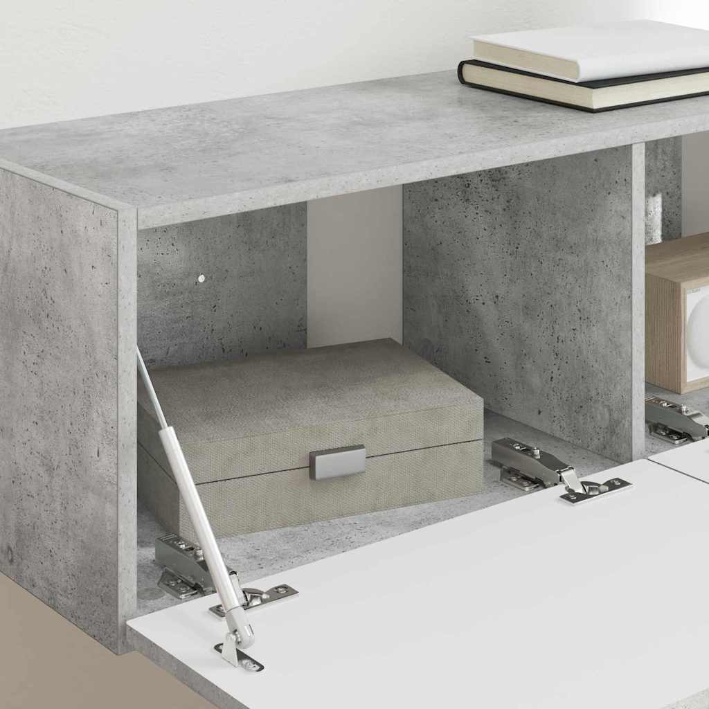 TV-Wandschrank 2 stk. Beton Holzwerkstoff
