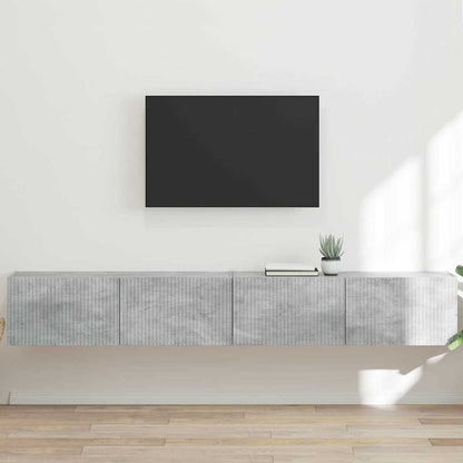 TV-Wandschrank 2 stk. Betongrau Holzwerkstoff