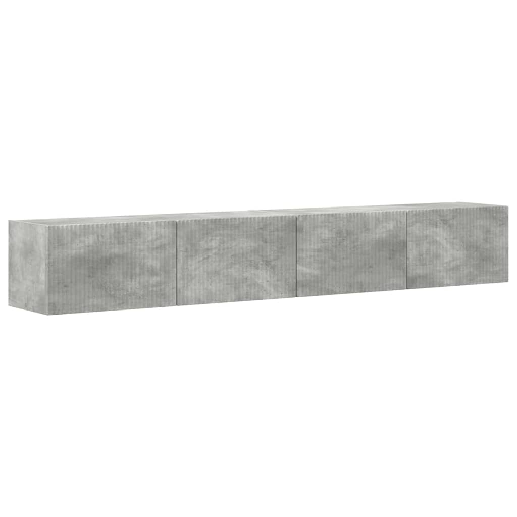 TV-Wandschrank 2 stk. Beton Holzwerkstoff