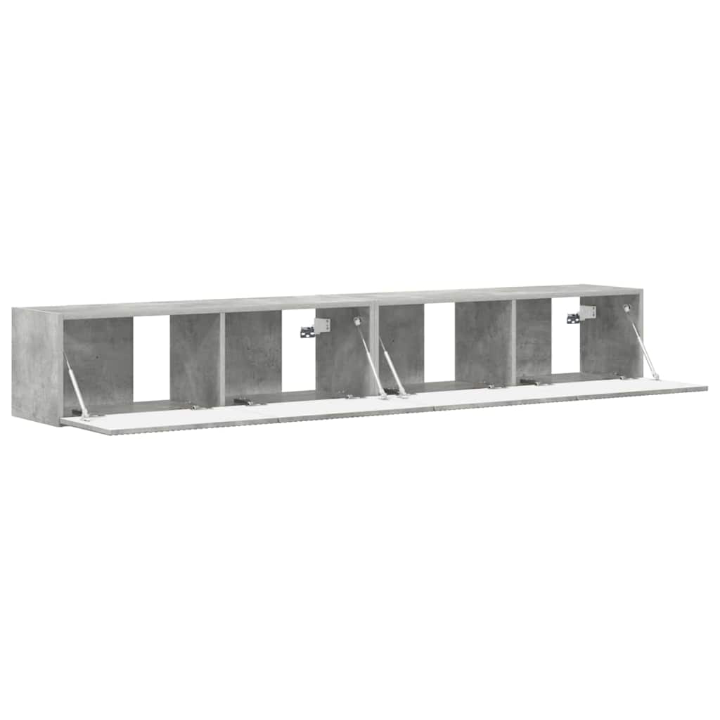 TV-Wandschrank 2 stk. Beton Holzwerkstoff