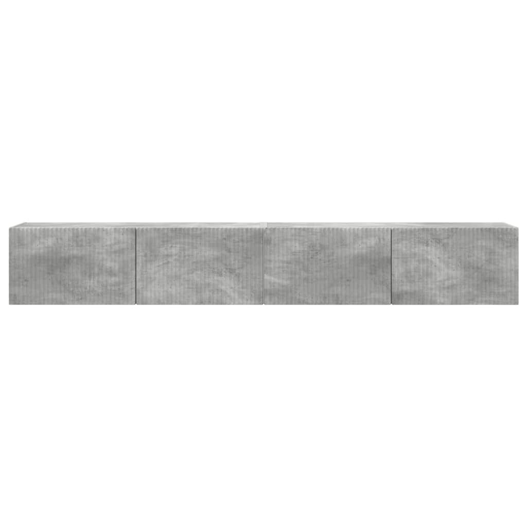 TV-Wandschrank 2 stk. Beton Holzwerkstoff