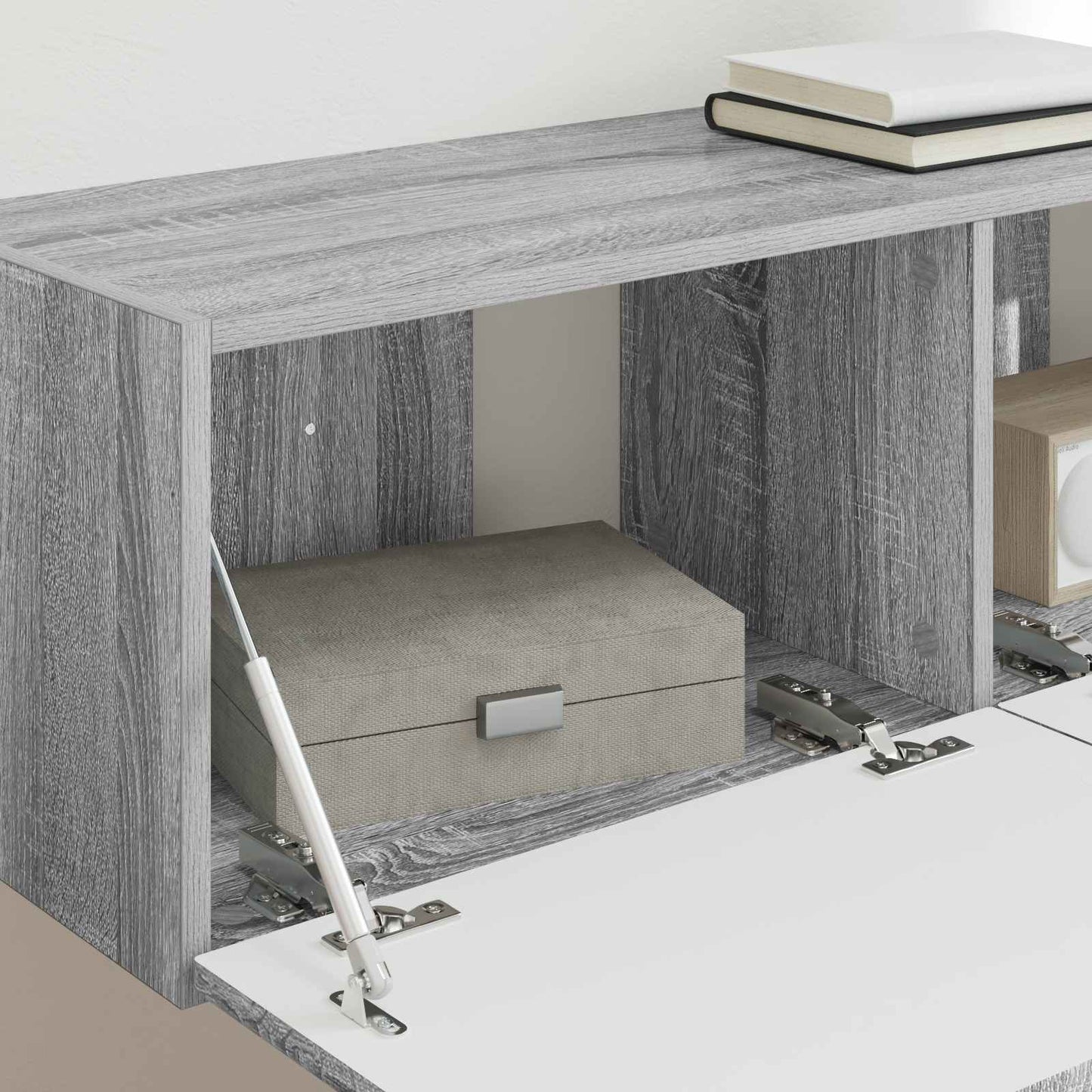 TV-Wandschrank 2 stk. Sonoma-Grau Holzwerkstoff