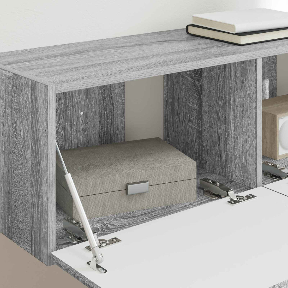 TV-Wandschrank 2 stk. Sonoma-Grau Holzwerkstoff