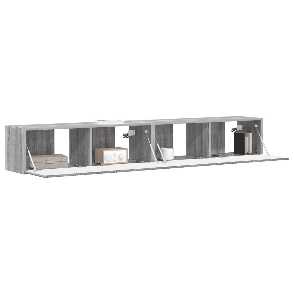 TV-Wandschrank 2 stk. Sonoma-Grau Holzwerkstoff
