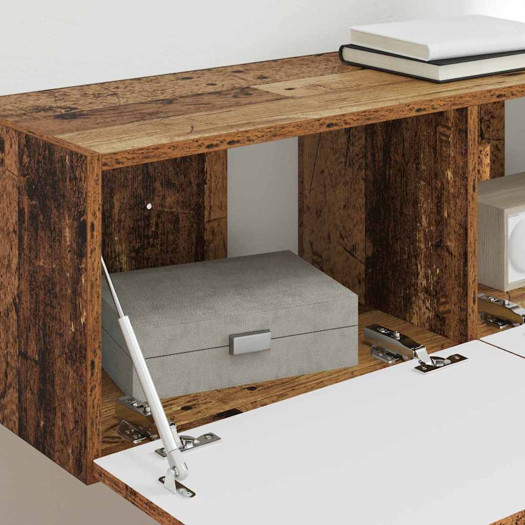 TV-Wandschrank 2 stk. Altholz Holzwerkstoff