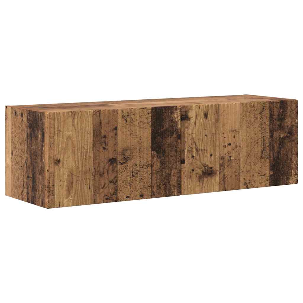 TV-Wandschrank 2 stk. Altholz Holzwerkstoff