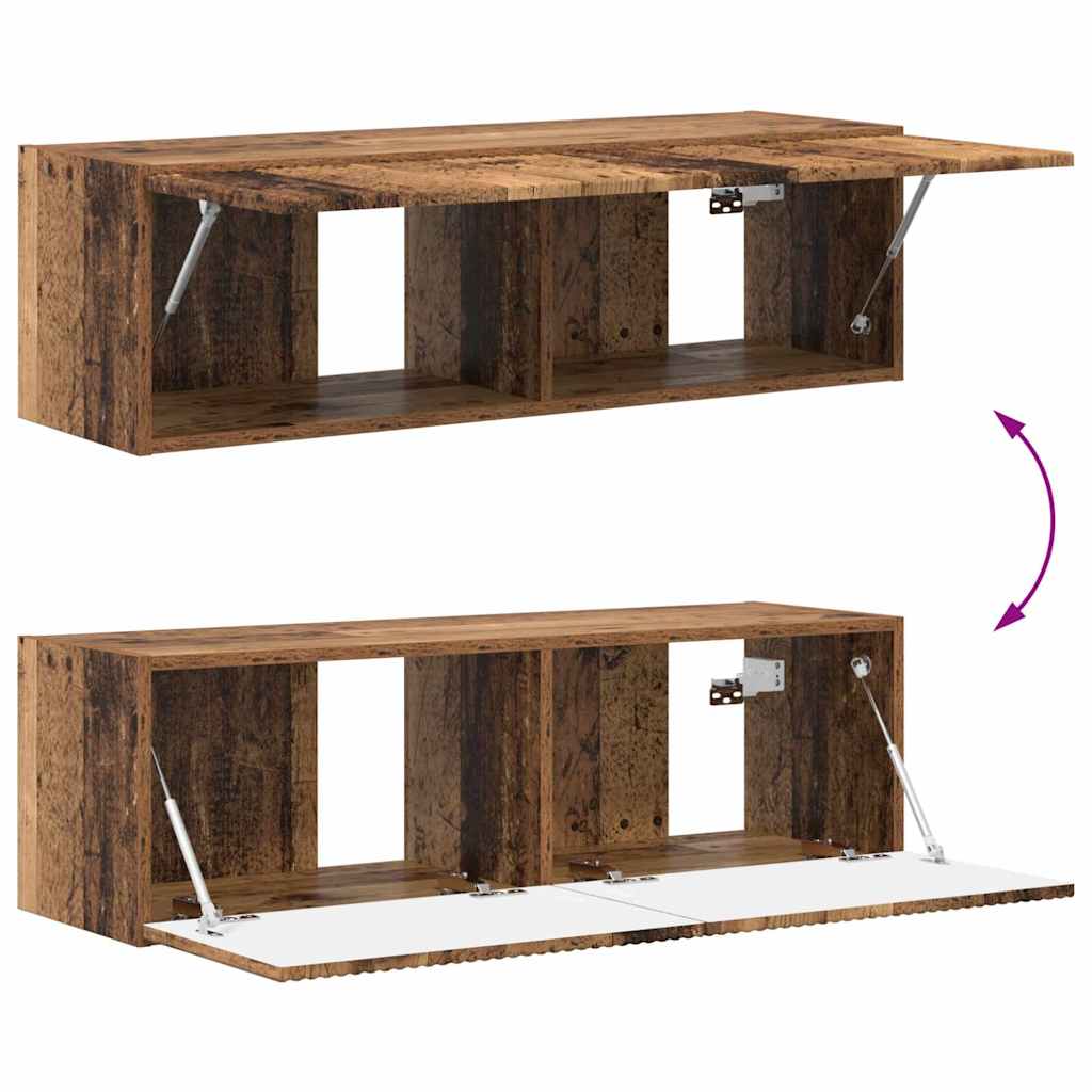 TV-Wandschrank 2 stk. Altholz Holzwerkstoff