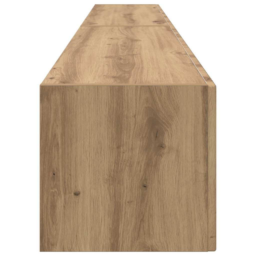TV-Wandschrank 2 stk. Kunsthandwerk Eiche Holzwerkstoff