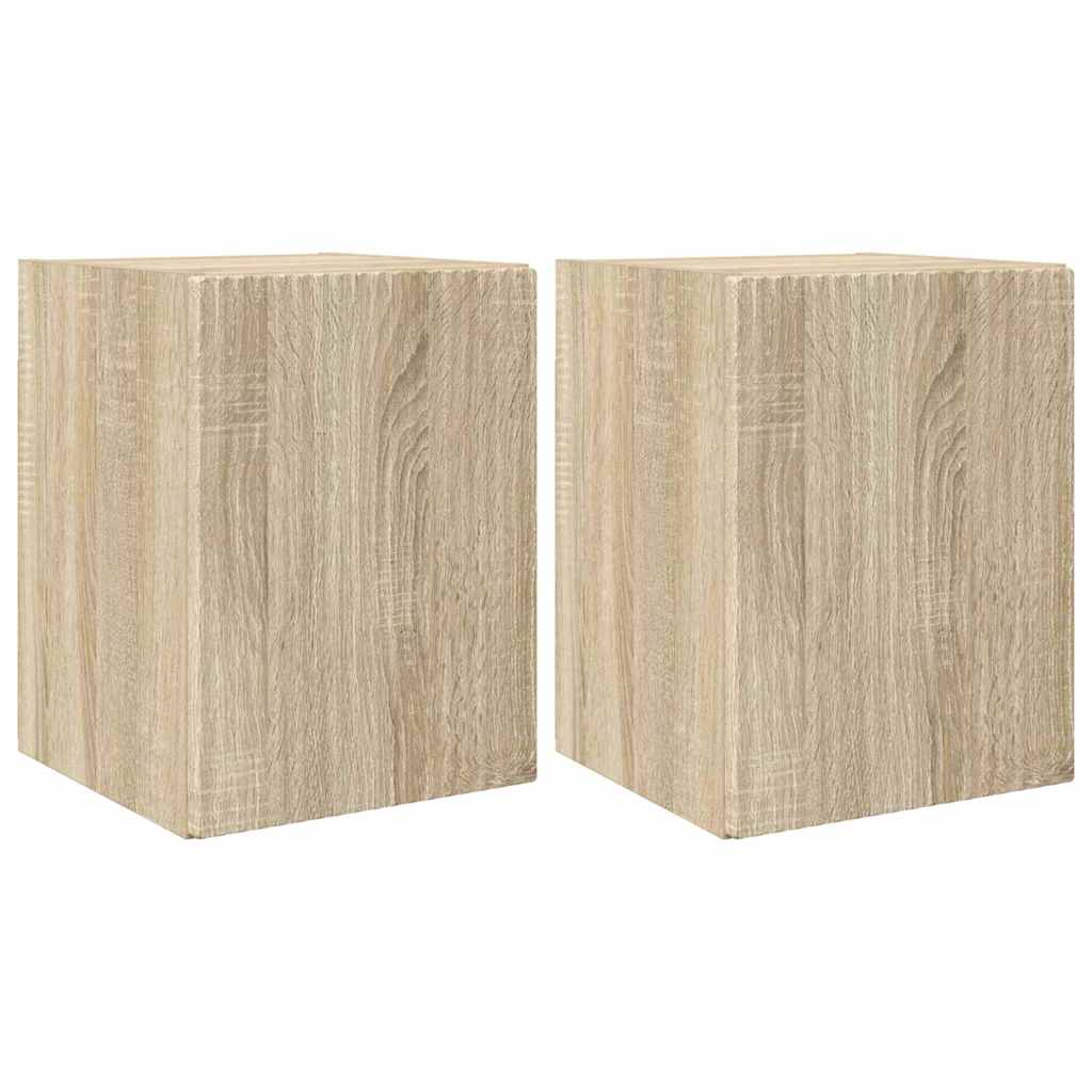 TV-Wandschrank 2 stk. Sonoma Holzwerkstoff