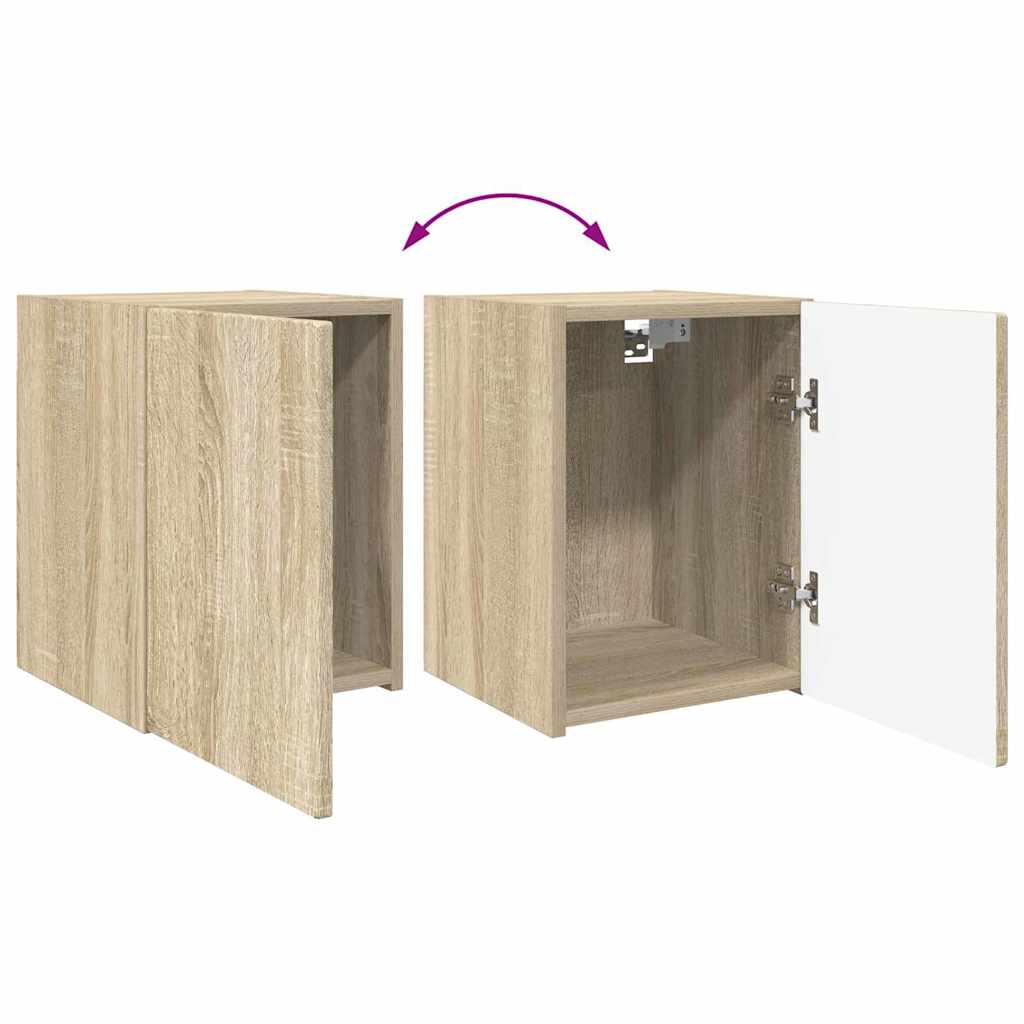TV-Wandschrank 2 stk. Sonoma Holzwerkstoff