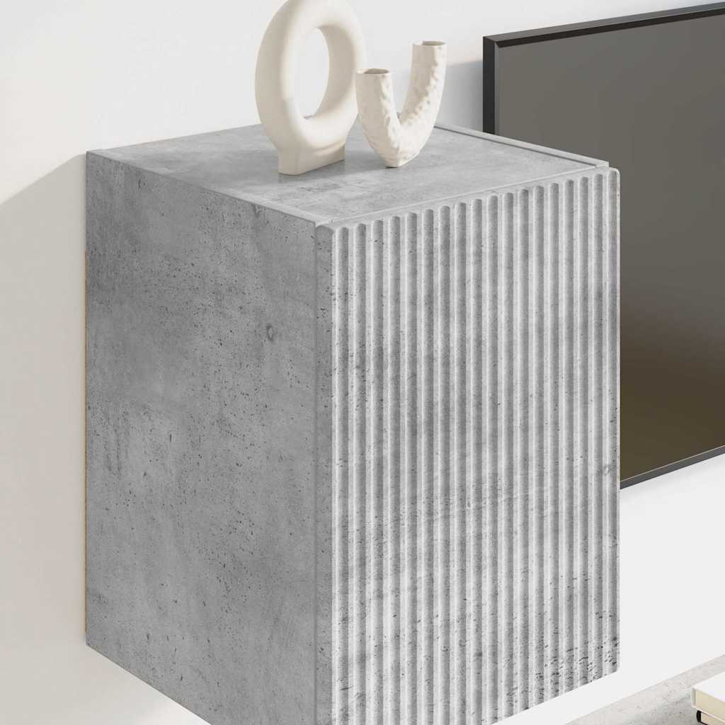 TV-Wandschrank 2 stk. Beton Holzwerkstoff