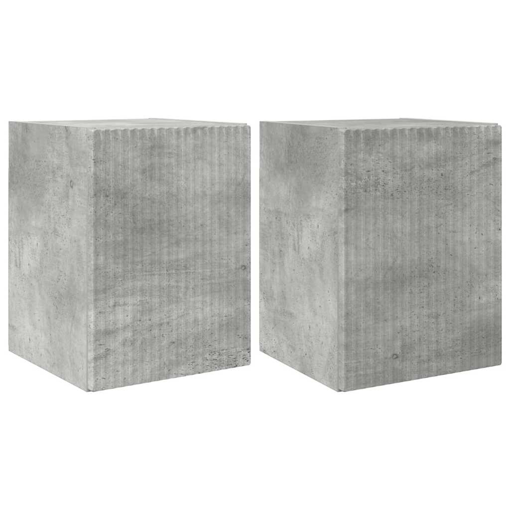 TV-Wandschrank 2 stk. Beton Holzwerkstoff