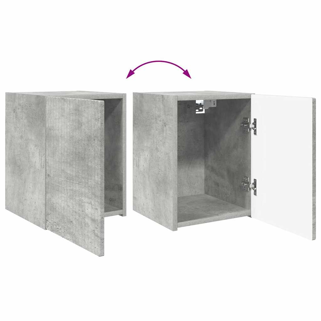 TV-Wandschrank 2 stk. Beton Holzwerkstoff