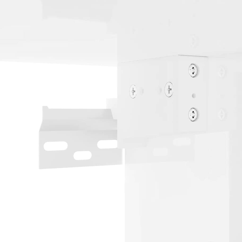 TV-Wandschrank 2 stk. Glänzend Weiß Holzwerkstoff