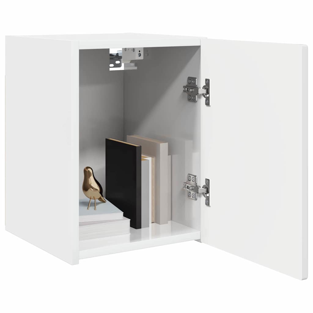 TV-Wandschrank 2 stk. Glänzend Weiß Holzwerkstoff