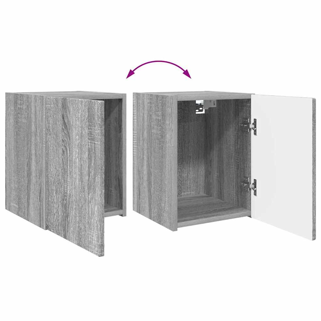 TV-Wandschrank 2 stk. Sonoma-Grau Holzwerkstoff