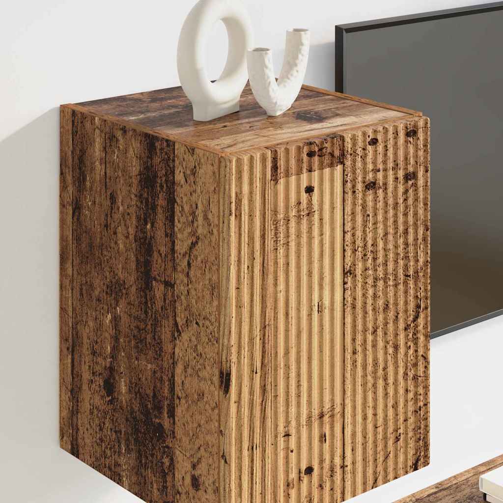 TV-Wandschrank 2 stk. Altholz Holzwerkstoff