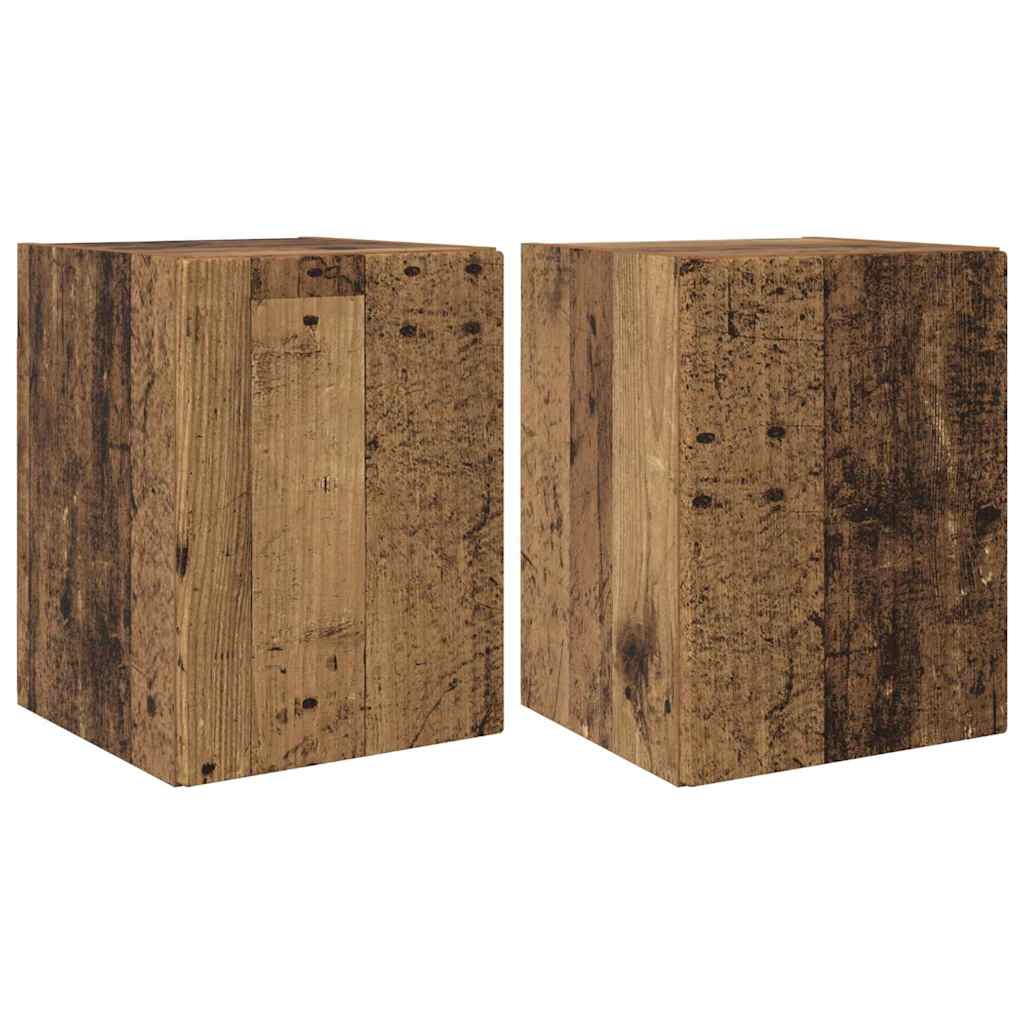 TV-Wandschrank 2 stk. Altholz Holzwerkstoff