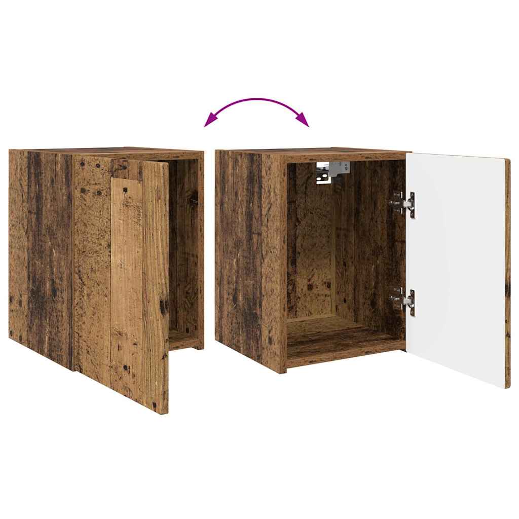 TV-Wandschrank 2 stk. Altholz Holzwerkstoff