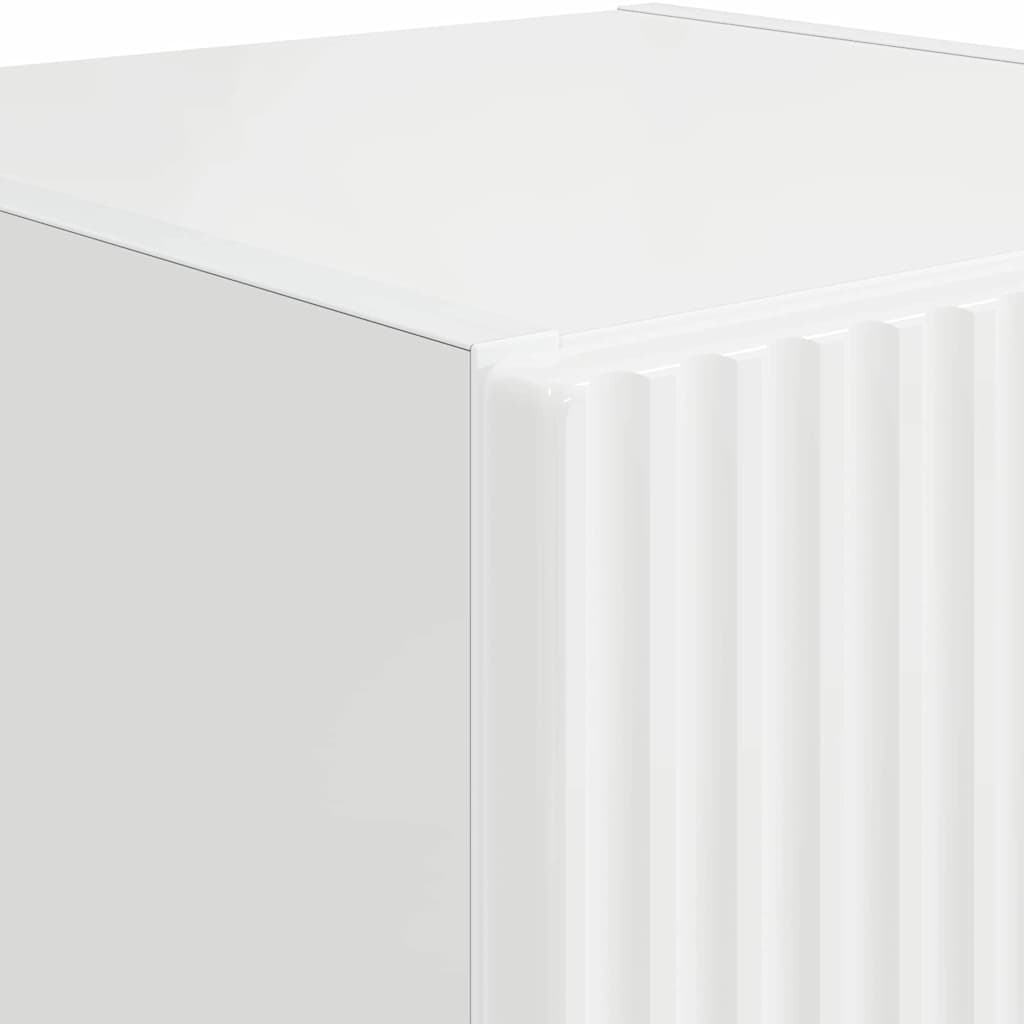 TV-Wandschrank 2 stk. Glänzend Weiß Holzwerkstoff