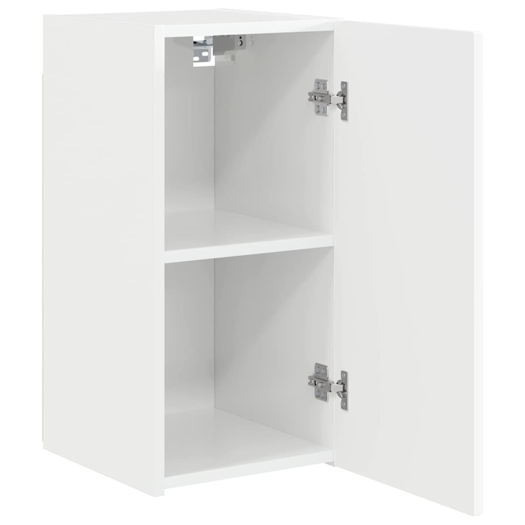 TV-Wandschrank 2 stk. Glänzend Weiß Holzwerkstoff