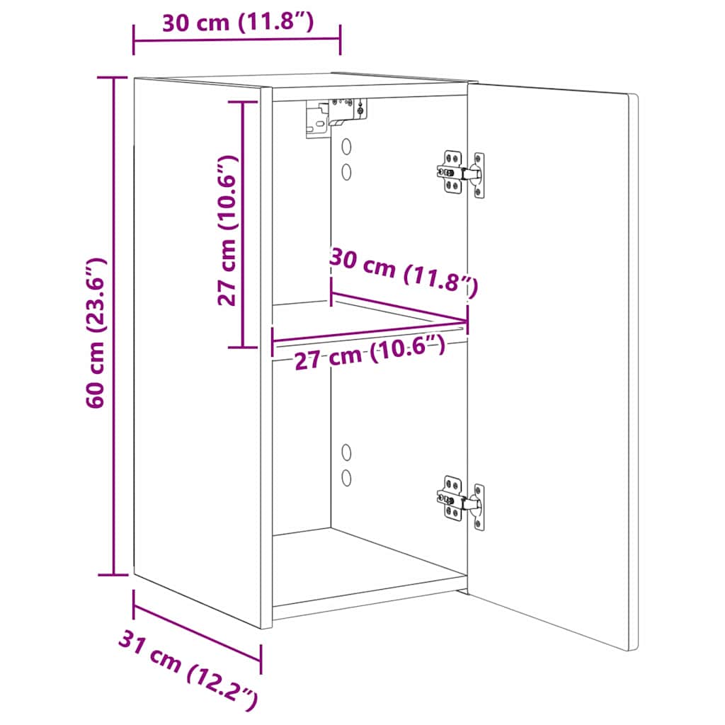 TV-Wandschrank 2 stk. Glänzend Weiß Holzwerkstoff