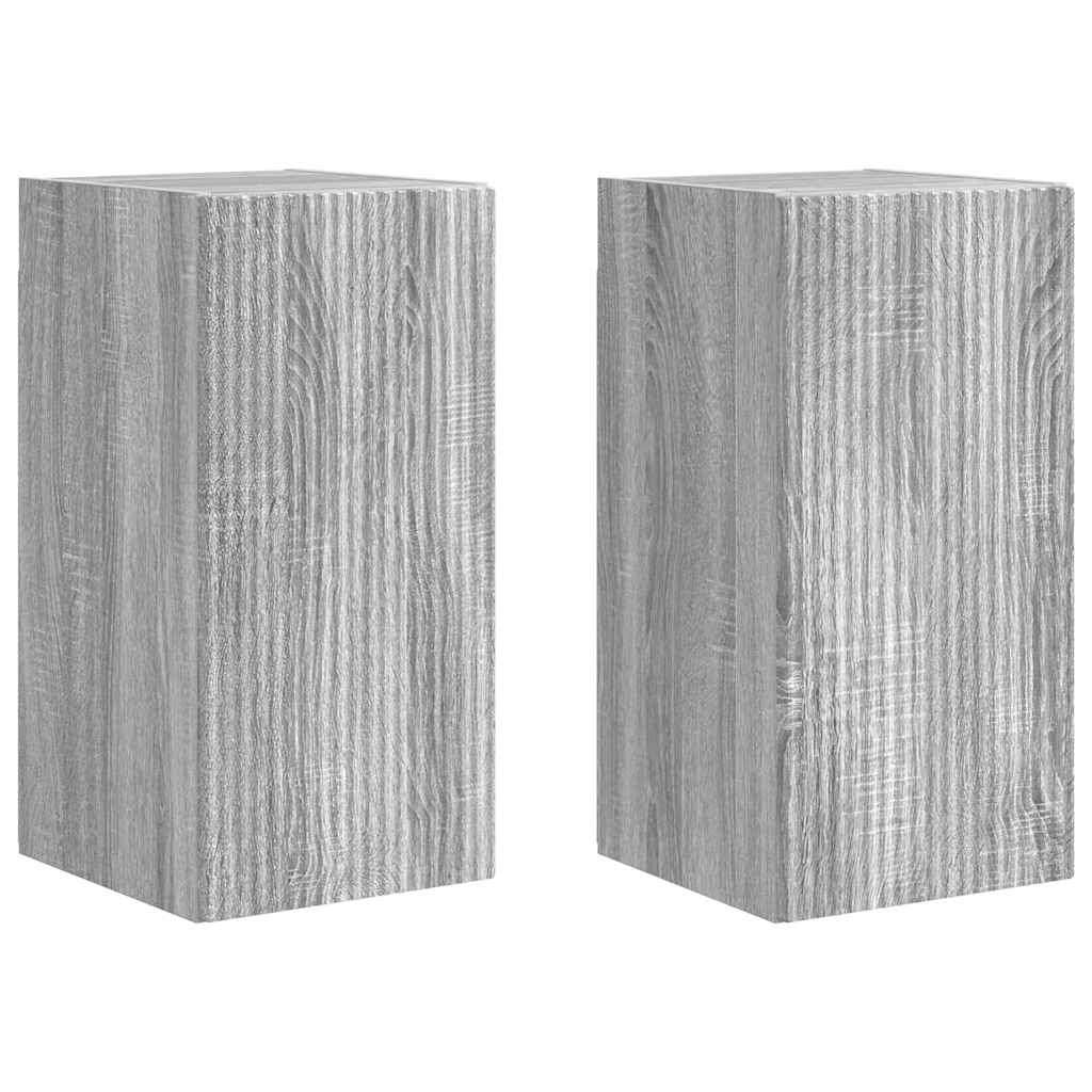 TV-Wandschrank 2 stk. Sonoma-Grau Holzwerkstoff