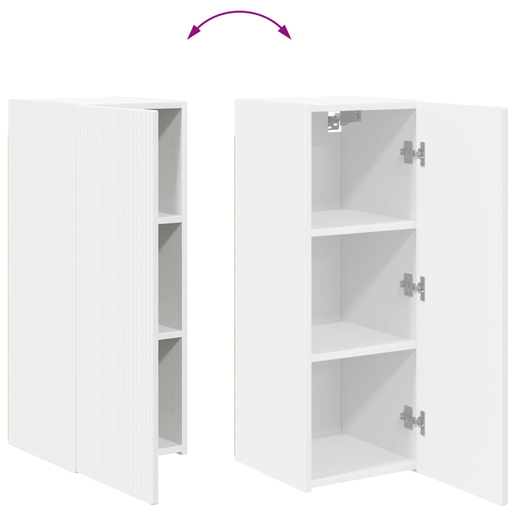 TV-Wandschrank 2 stk. Weiß Holzwerkstoff