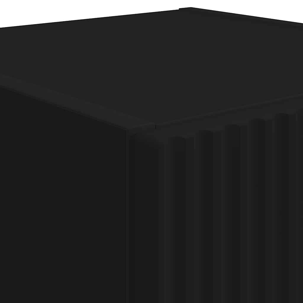 TV-Wandschrank 2 stk. Schwarz Holzwerkstoff