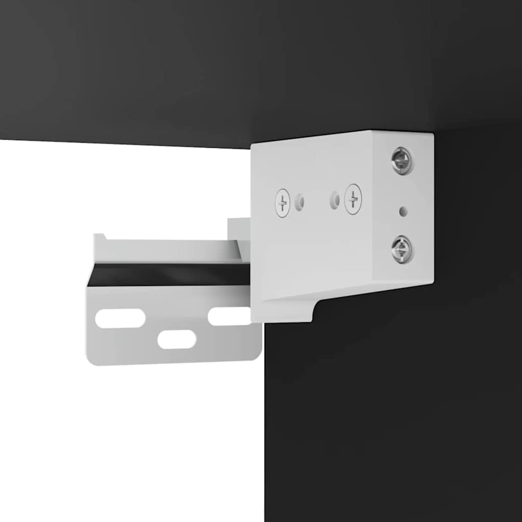 TV-Wandschrank 2 stk. Schwarz Holzwerkstoff