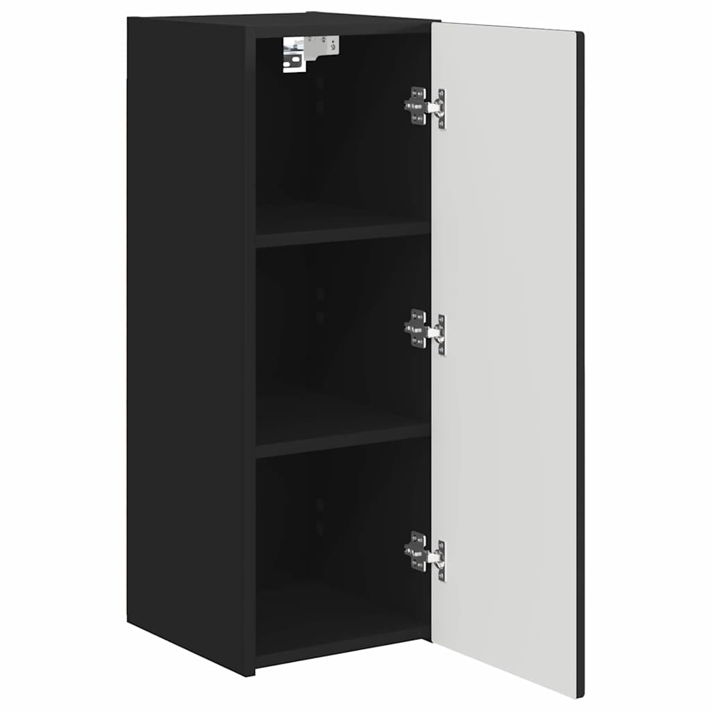 TV-Wandschrank 2 stk. Schwarz Holzwerkstoff