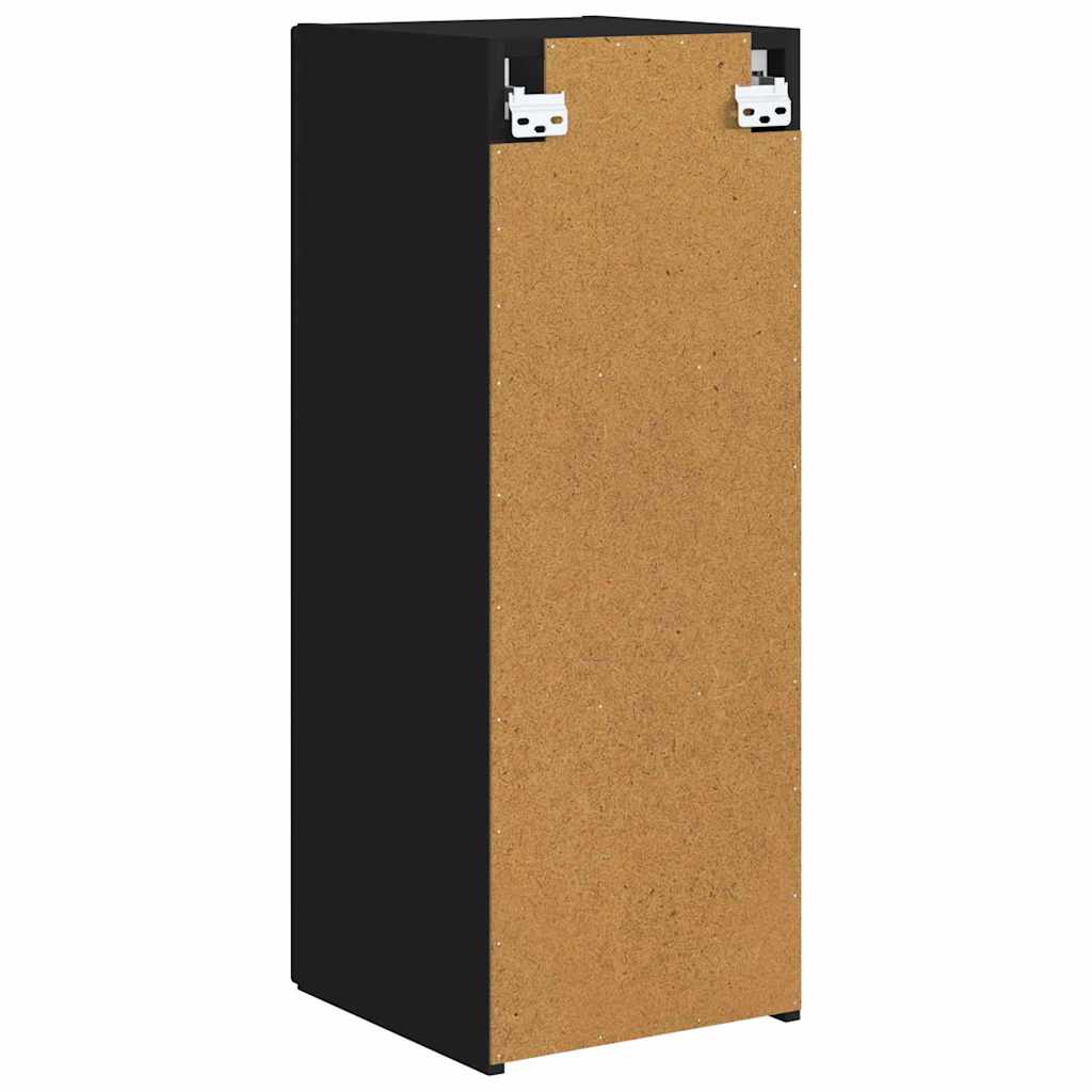 TV-Wandschrank 2 stk. Schwarz Holzwerkstoff
