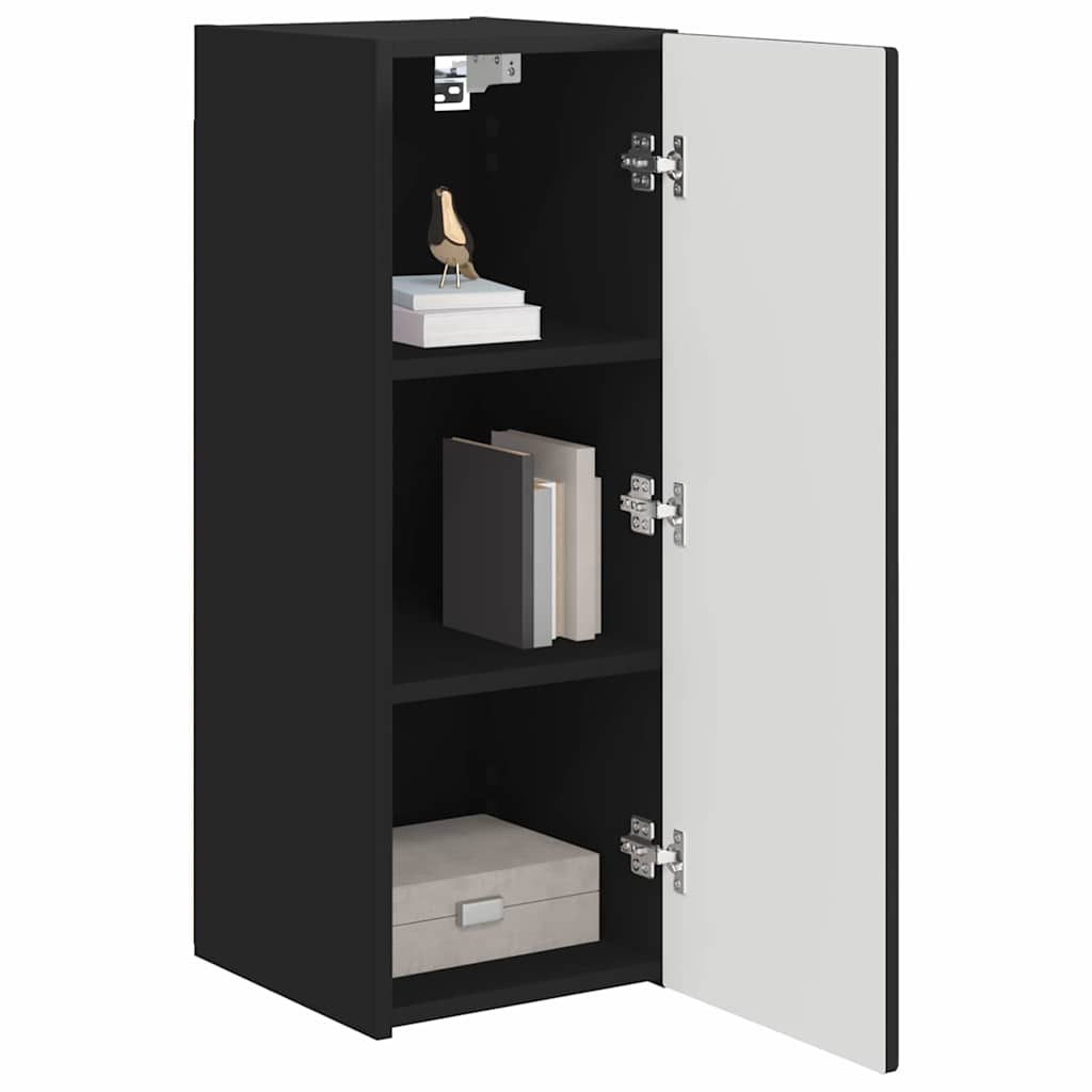 TV-Wandschrank 2 stk. Schwarz Holzwerkstoff