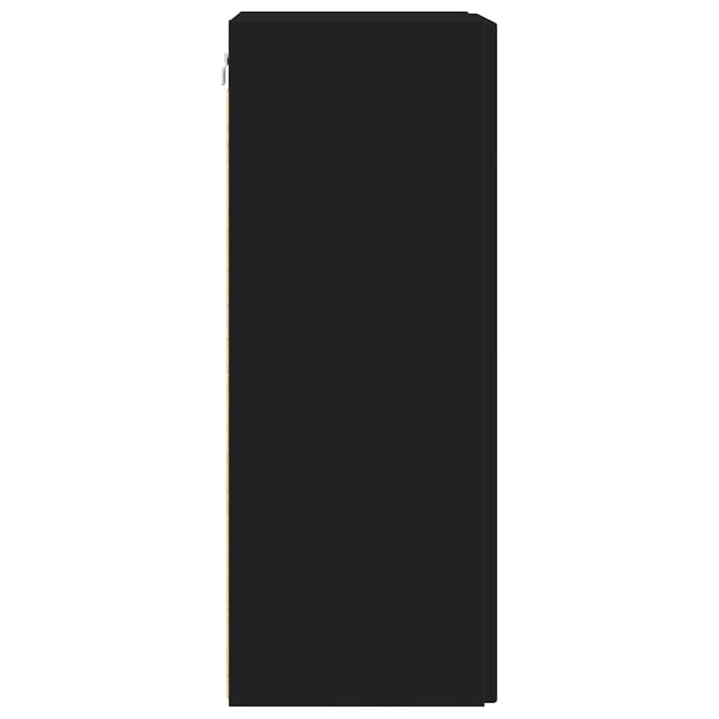TV-Wandschrank 2 stk. Schwarz Holzwerkstoff
