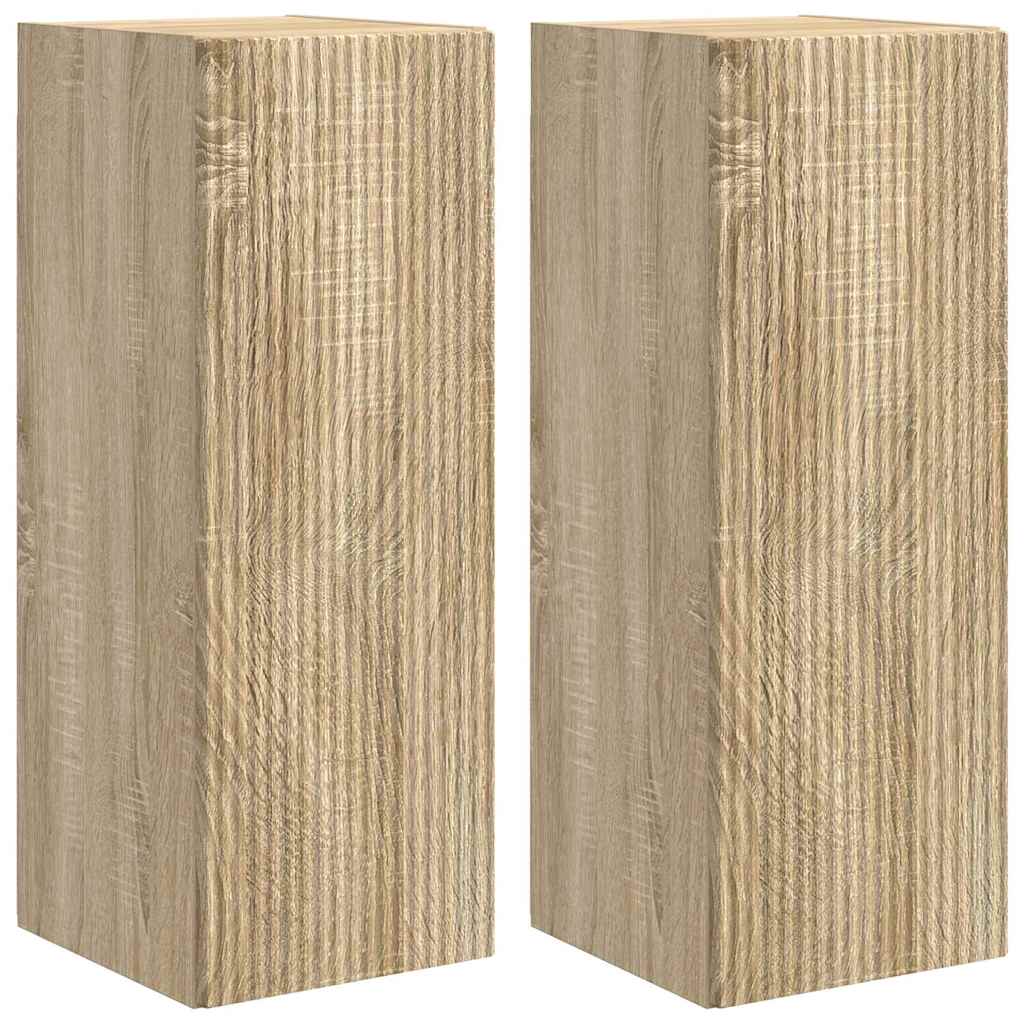 TV-Wandschrank 2 stk. Sonoma Holzwerkstoff