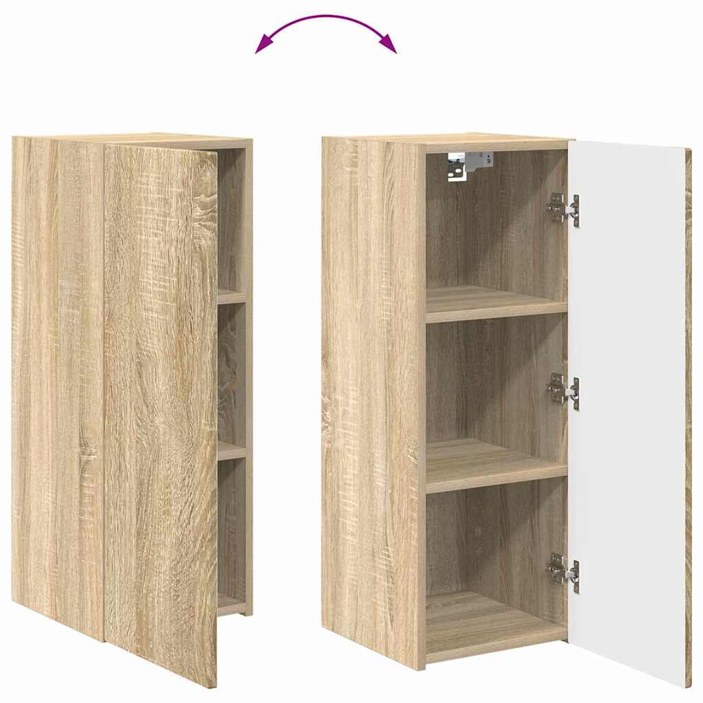 TV-Wandschrank 2 stk. Sonoma Holzwerkstoff