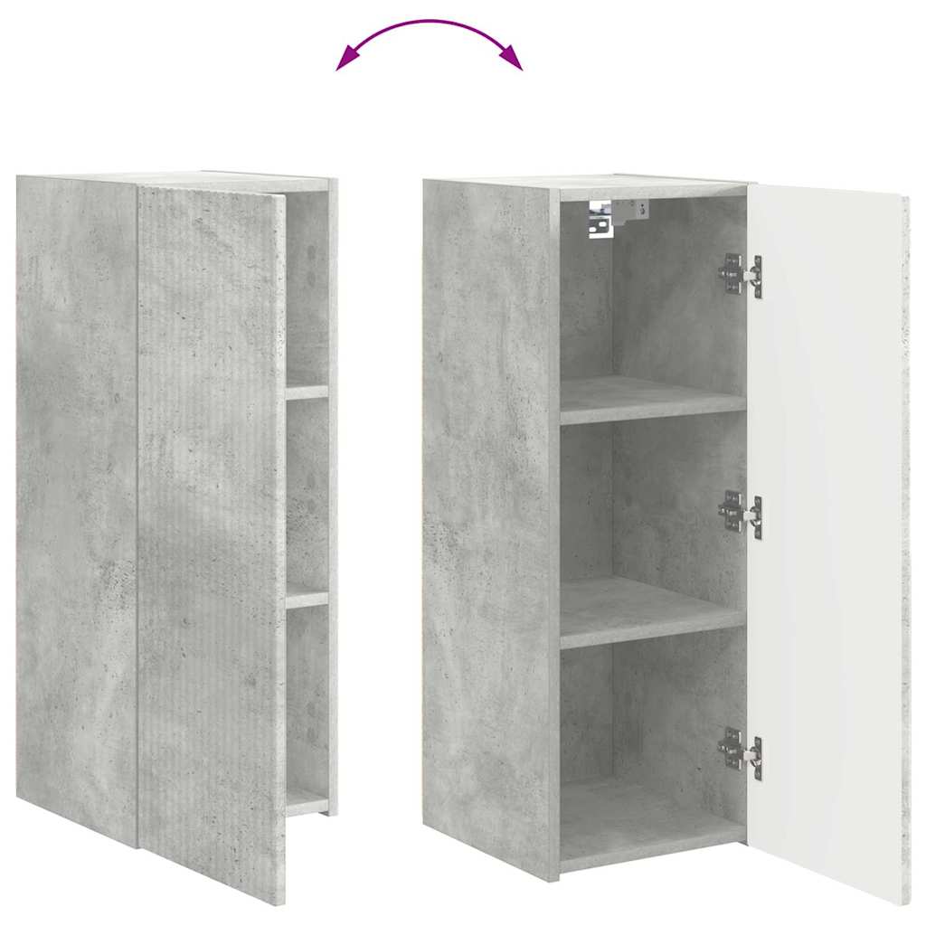 TV-Wandschrank 2 stk. Beton Holzwerkstoff