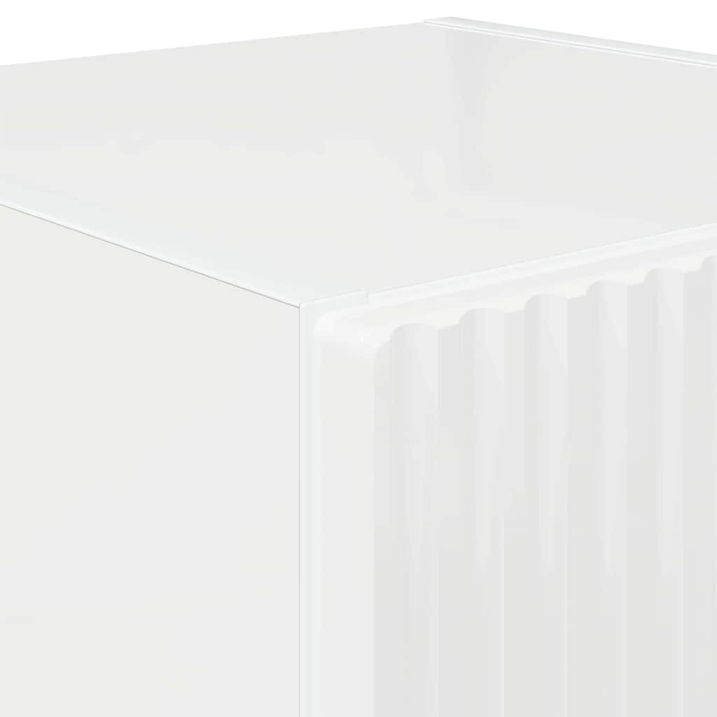 TV-Wandschrank 2 stk. Glänzend Weiß Holzwerkstoff