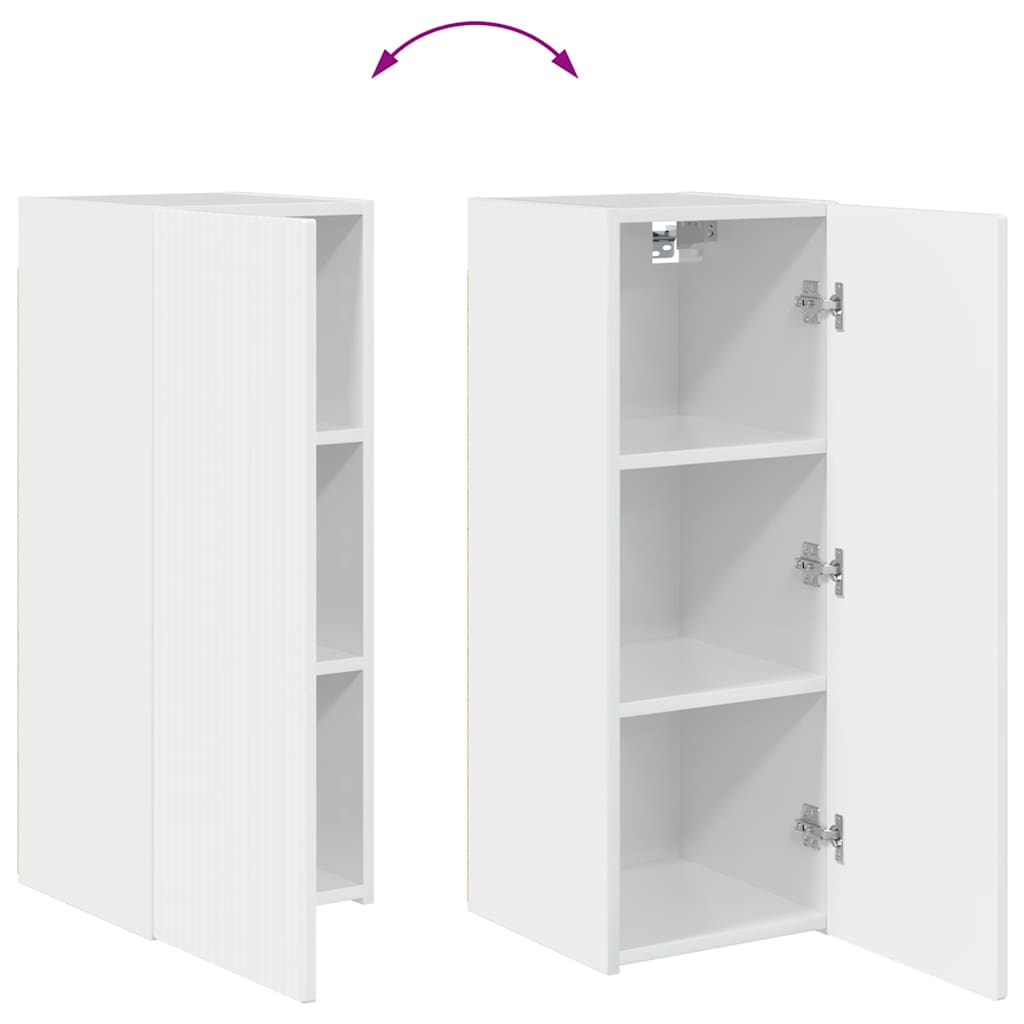 TV-Wandschrank 2 stk. Glänzend Weiß Holzwerkstoff