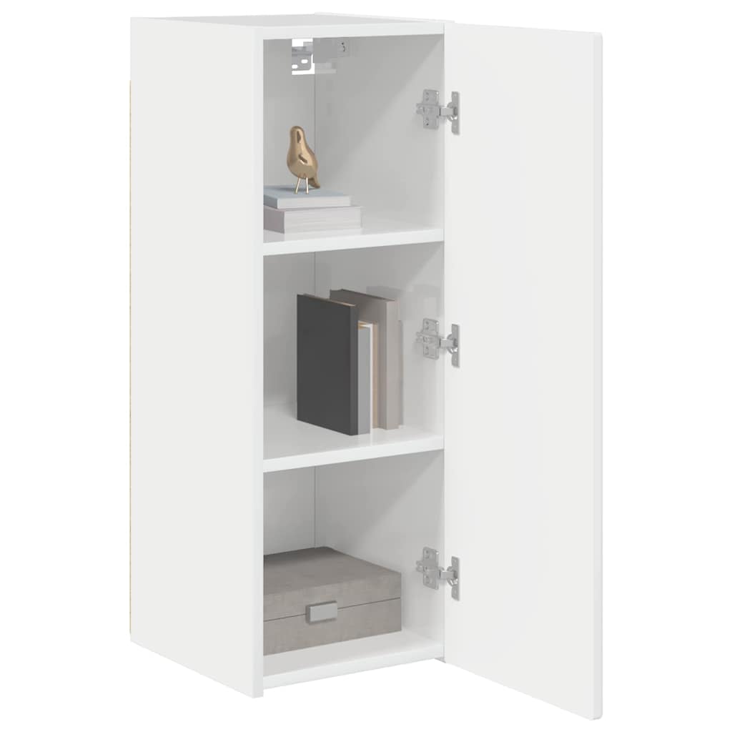 TV-Wandschrank 2 stk. Glänzend Weiß Holzwerkstoff