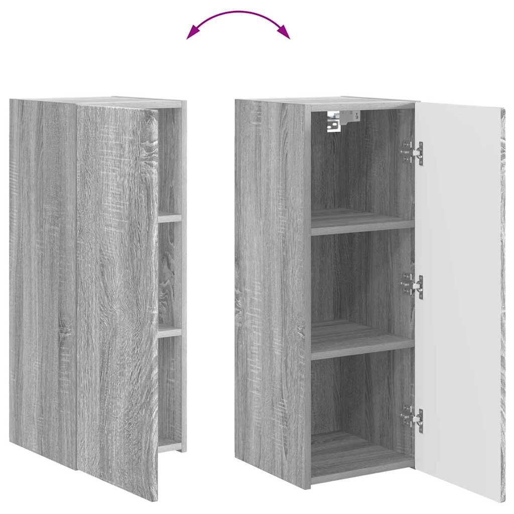 TV-Wandschrank 2 stk. Sonoma-Grau Holzwerkstoff