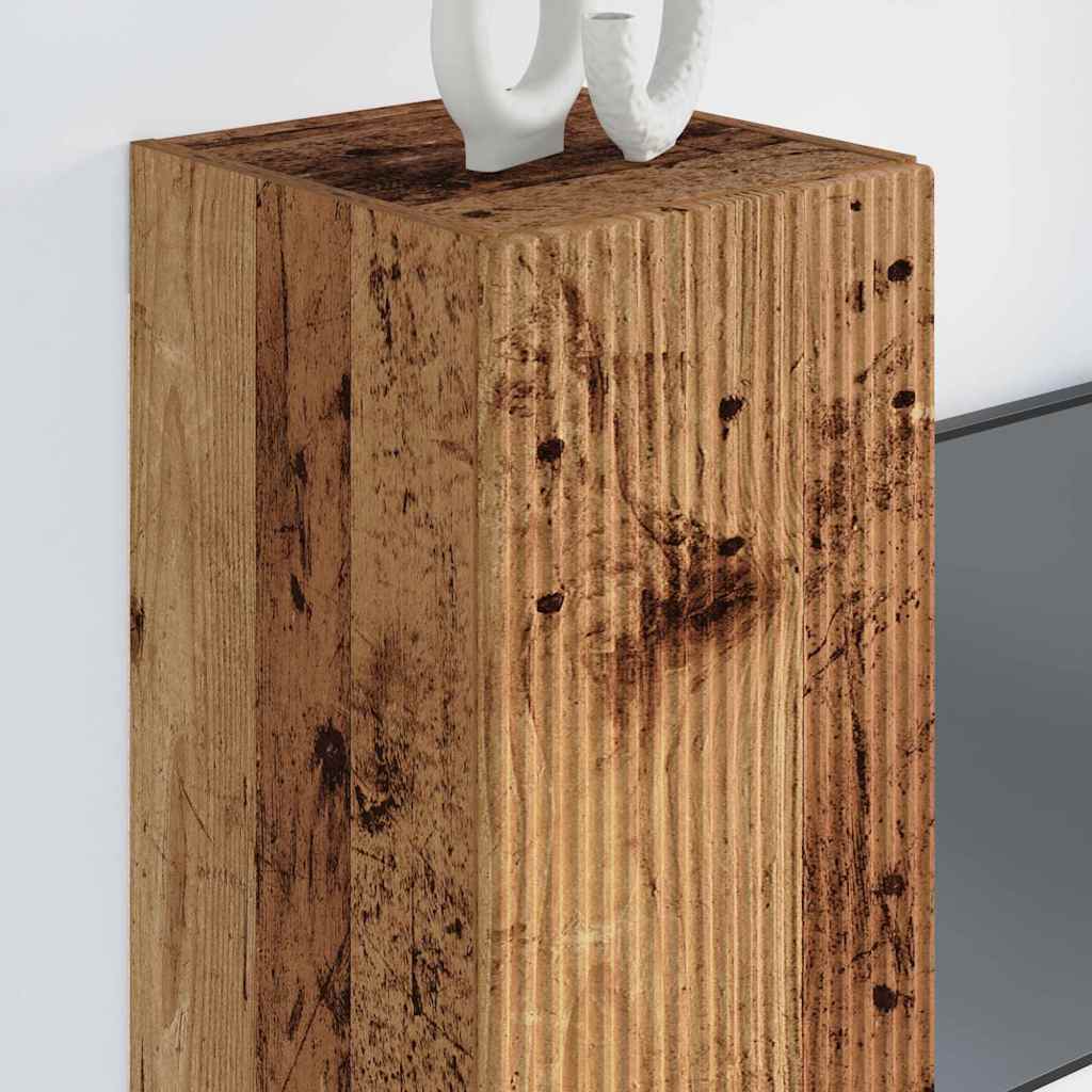 TV-Wandschrank 2 stk. Altholz Holzwerkstoff