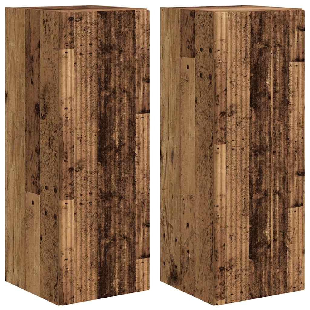 TV-Wandschrank 2 stk. Altholz Holzwerkstoff