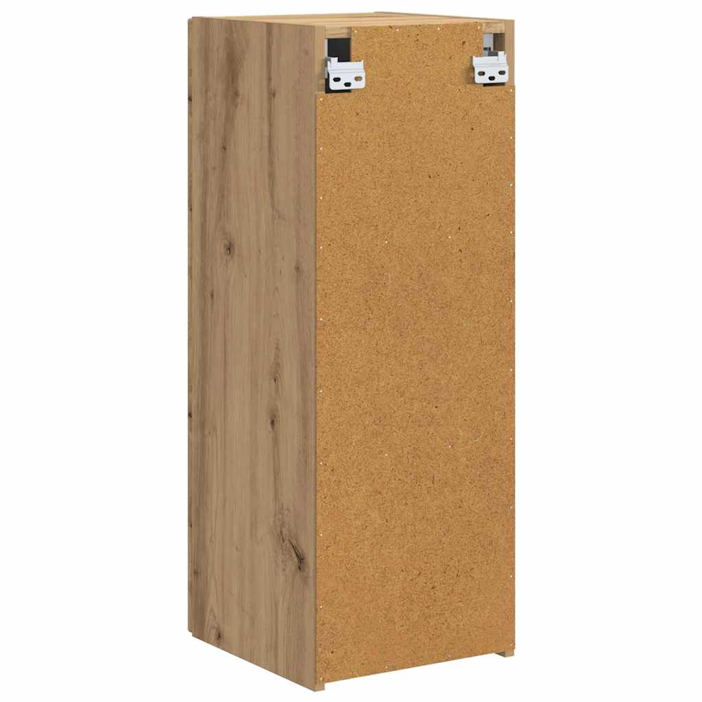 TV-Wandschrank 2 stk. Kunsthandwerk Eiche Holzwerkstoff