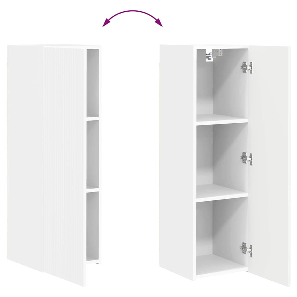 TV-Wandschrank 2 stk. Weiß Holzwerkstoff