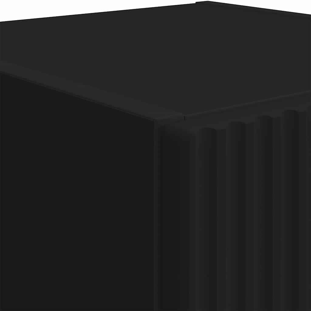 TV-Wandschrank 2 stk. Schwarz Holzwerkstoff