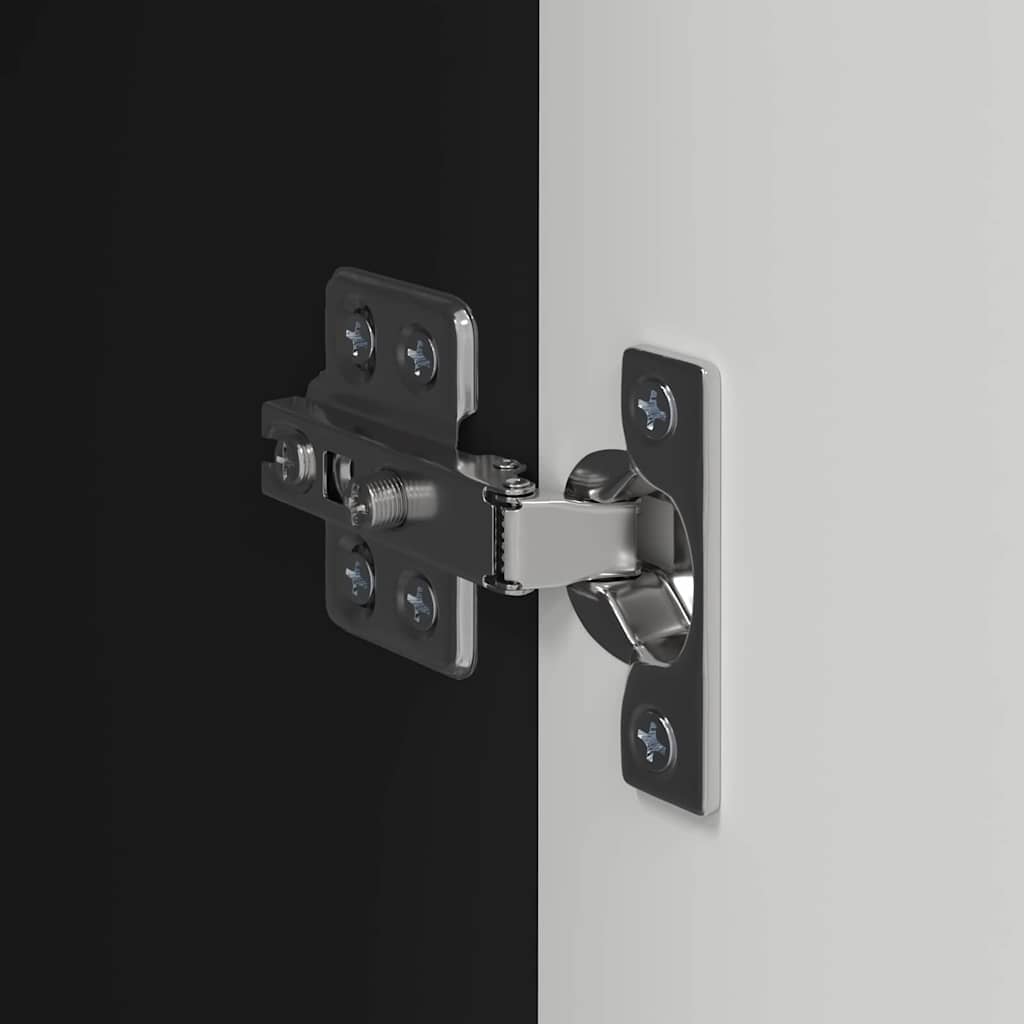 TV-Wandschrank 2 stk. Schwarz Holzwerkstoff