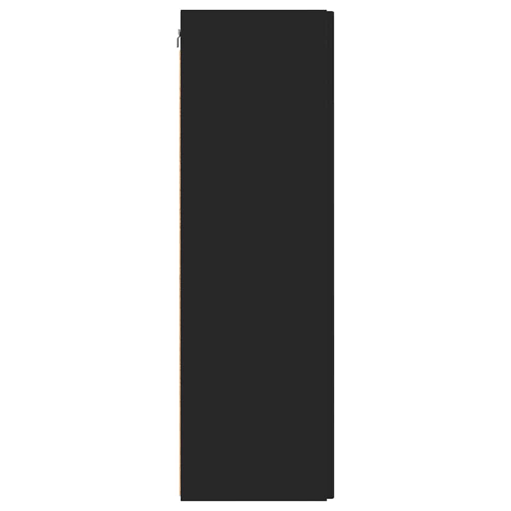 TV-Wandschrank 2 stk. Schwarz Holzwerkstoff