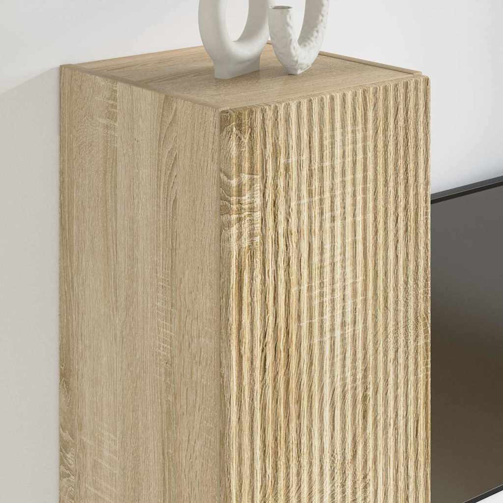 TV-Wandschrank 2 stk. Sonoma Holzwerkstoff